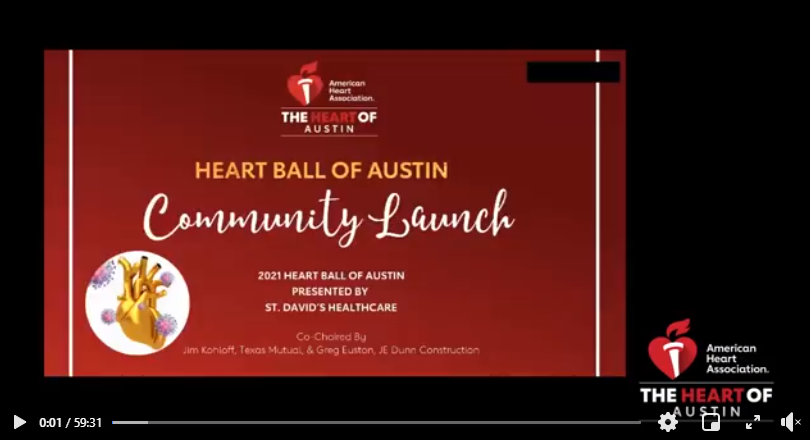 Heart Ball of Austin Community Launch Video Picture with link